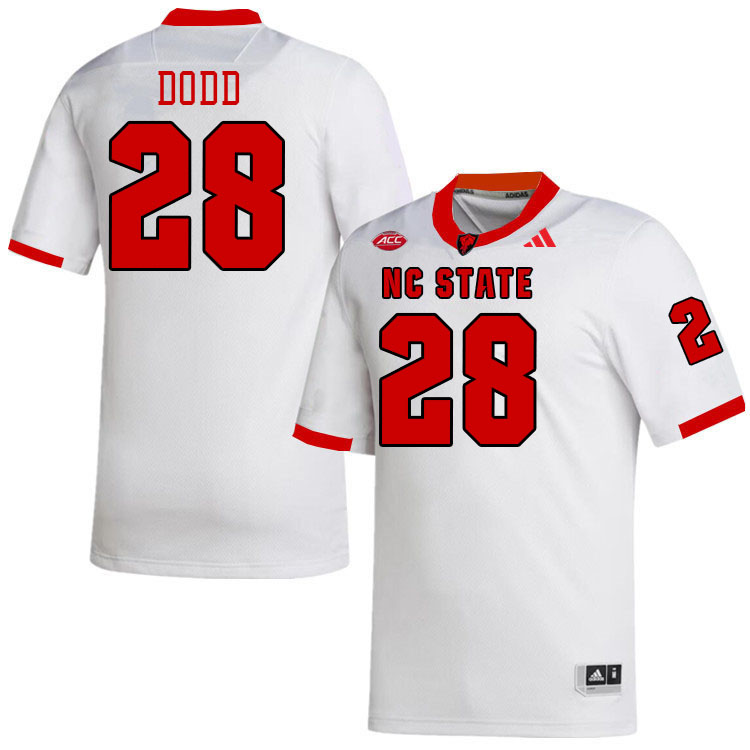 NC State Wolfpack #28 Sam Dodd College Football Jerseys Stitched-White NC State Wolfpack #28 Sam Dodd College Football Jerseys Stitched-White
